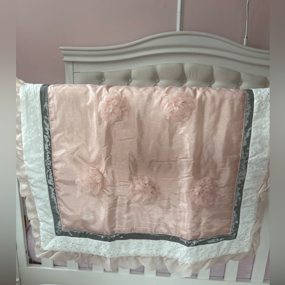 The Peanutshell Pink Crib Bedding Set
